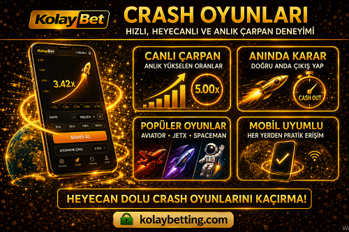 Kolaybet crash oyunları, Aviator, JetX, Plinko, sağlayıcı filtreleri ve 5.000x’e kadar değişebilen çarpan sistemi.